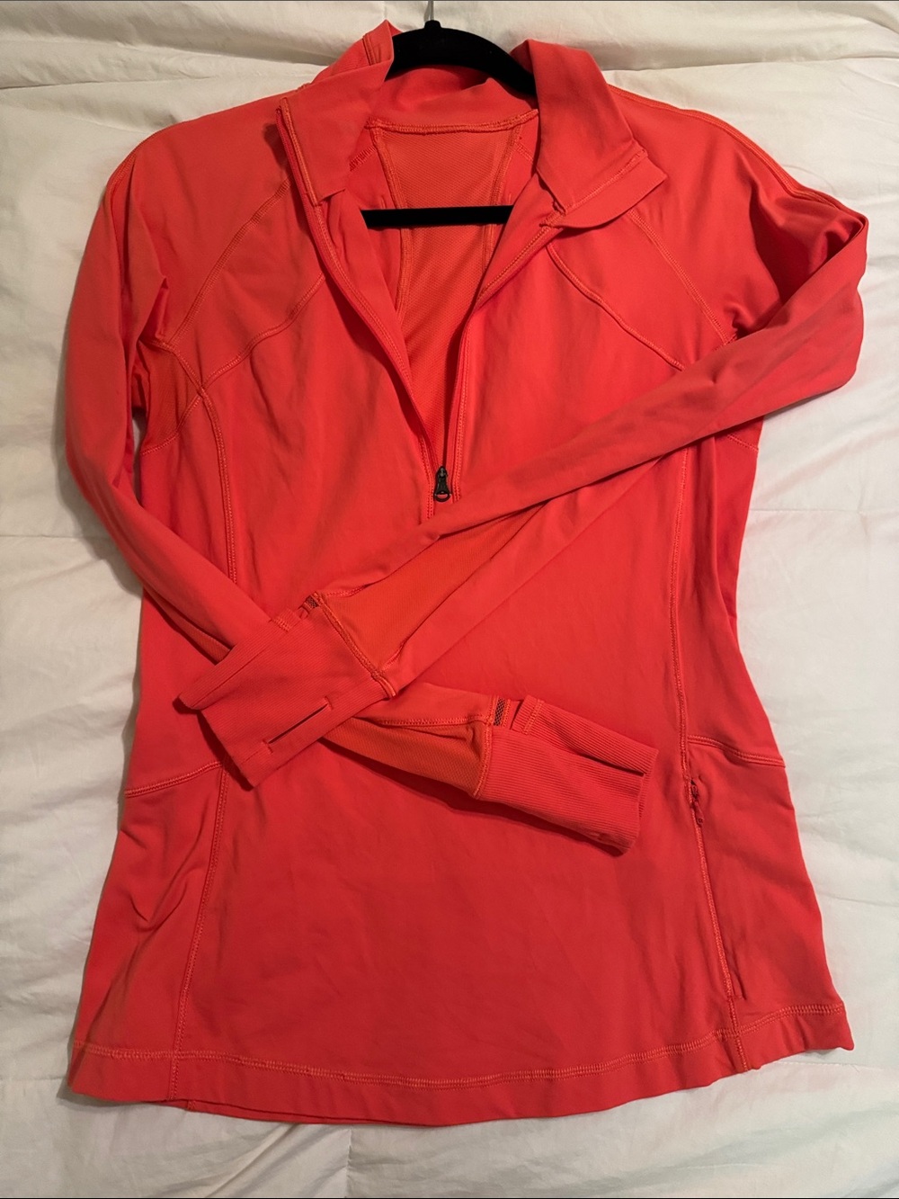 Lululemon Women's Coral Quarter-Zip Performance Top